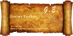 Garan Eszter névjegykártya