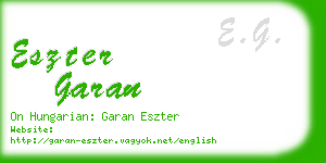 eszter garan business card